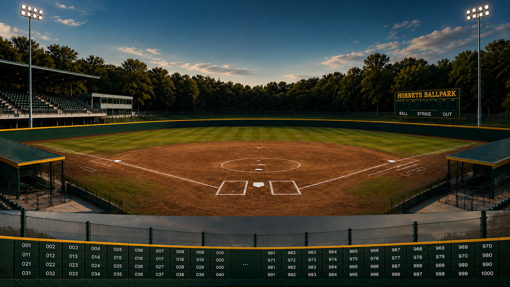 Visualisierung des Saarlouis Hornets Softball Field Sponsoring Projekts